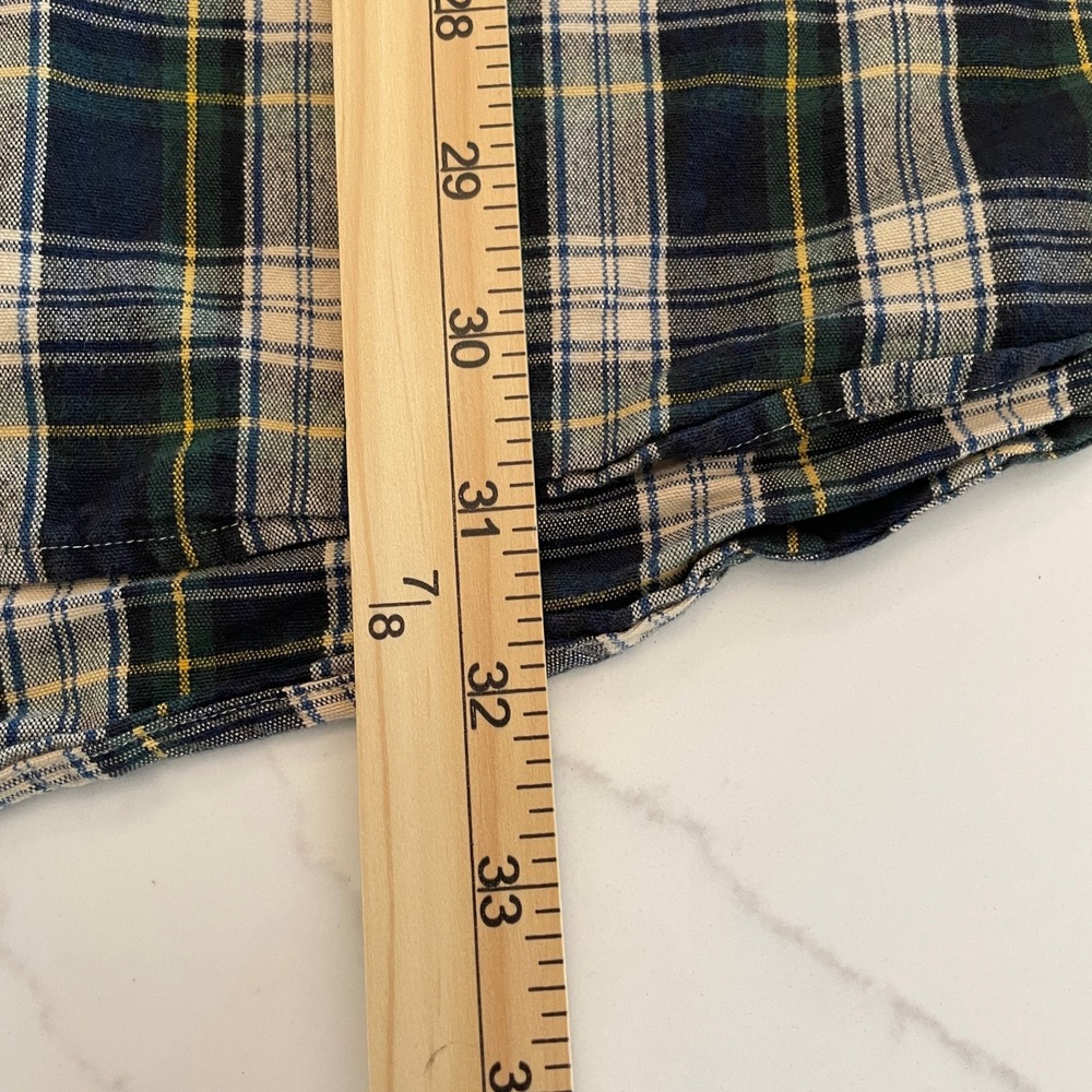 Polo Ralph Lauren Mens 2XB Big & Tall Plaid Button Down Shirt Navy Green Cotton - Picture 12 of 12